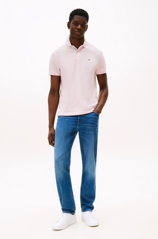 TOMMY HILFIGER Polo majica s kratkimi rokavi iz raztegljivega bombaža Roza - Pink 3