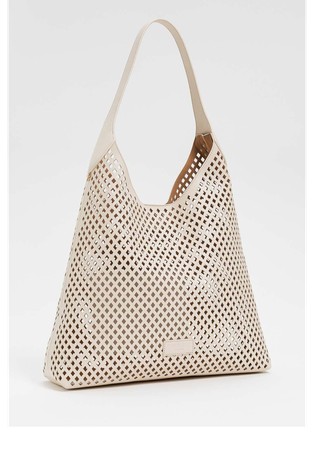 Perforirana usnjena tote torba