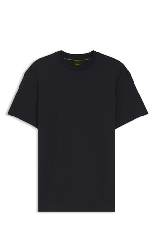 Relaxed fit majica s kratkimi rokavi in vafelj strukturo