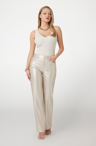 GUESS Tank-top sweater with glitters Muted Stone 3
