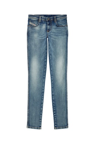 DIESEL Skinny jeans hlače - 2015 Babhila 0PFAW Modra - Medium Blue 5