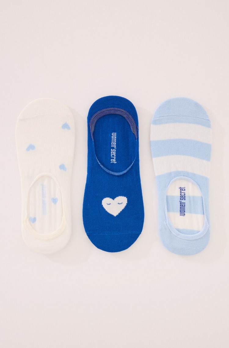 WOMEN'SECRET Pack of 3 no-show socks with various print Multi 