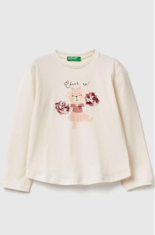 Bombažna majica s potiskom in aplikacijo