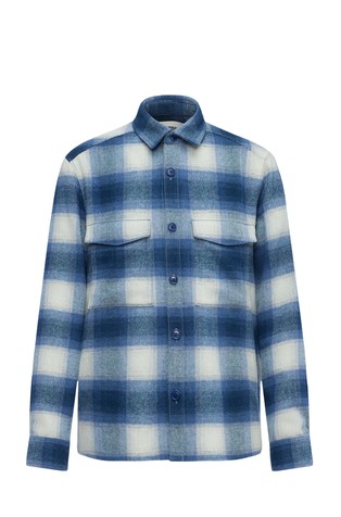 Relaxed fit overshirt in flannel with check