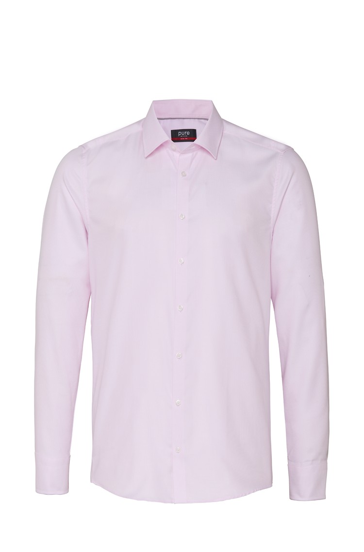 PURE H.TICO Slim fit City shirt with long sleeves Light Pink 