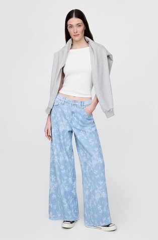 Ženske UltraSoft baggy jeans hlače