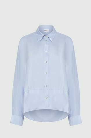 Oversized silk Habotai shirt