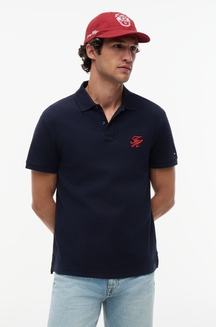 Regular fit logo polo majica s kratkimi rokavi iz pikéja