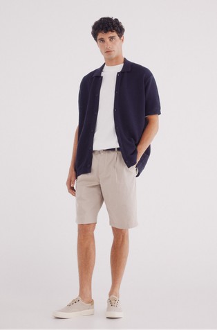 SPRINGFIELD Bermuda cotton wide fit Beige 3