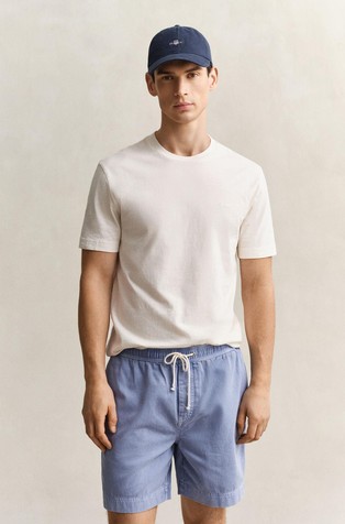 Bombažna majica s kratkimi rokavi in spranim videzom