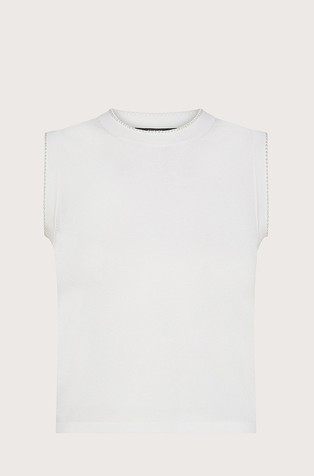 Knitted top with rhinestones