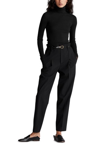 RALPH LAUREN Raztegljiv rebrast puli Črna - Black 3