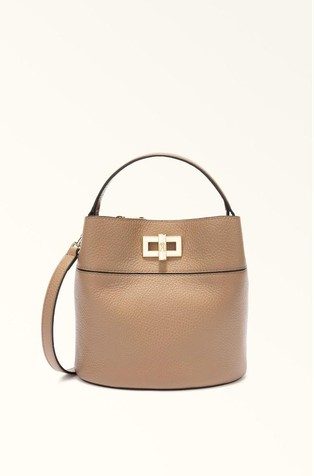 Mini usnjena bucket torbica