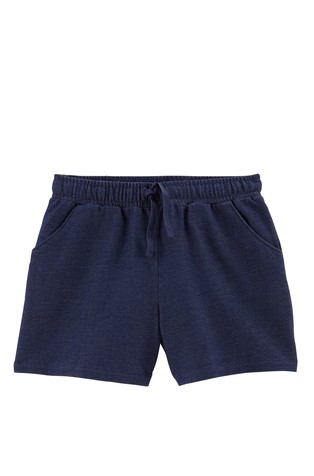 Pull-On Knit Denim Shorts