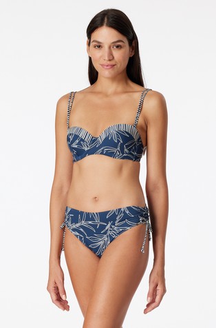 Ocean Dive - bandeau underwire bikini soft cups variable straps stripes midi panties