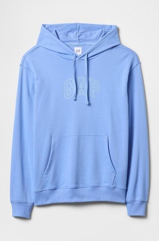 GAP Gap logo moški pulover s kapuco Modra - Shirting Blue 5
