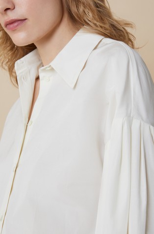 PENNYBLACK Taffeta shirt with belt Ivory 4