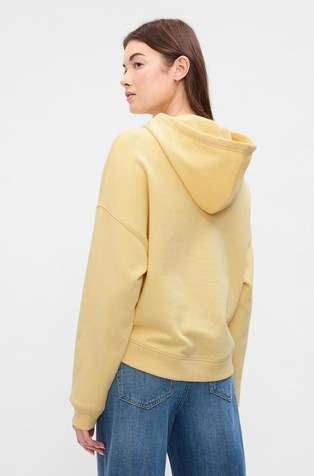 GAP Relaxed Gap Mini-Logo Cropped Hoodie New Chamois 2