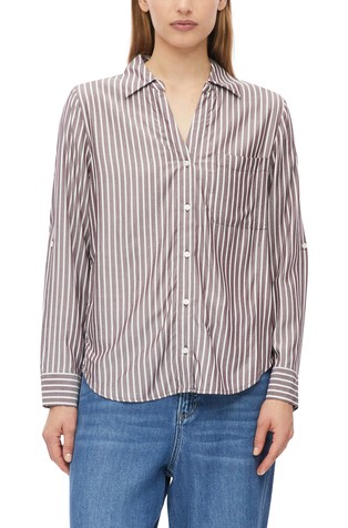 Viscose blouse with striped pattern