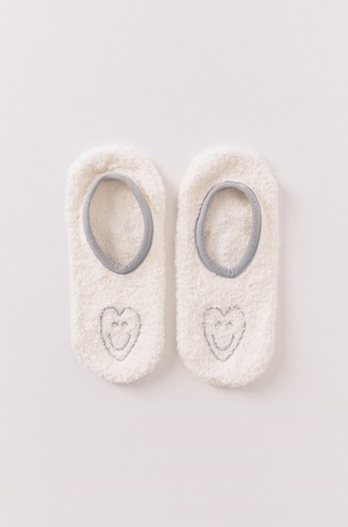 SmileyWorld® fluffy slip on socks
