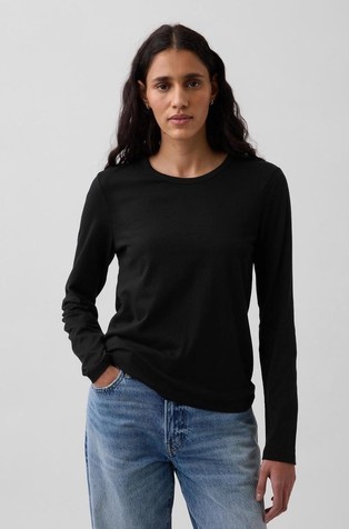 Ženska majica z dolgimi rokavi iz organskega bombaža