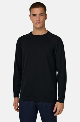 Cotton and Silk Crew Neck Jumper