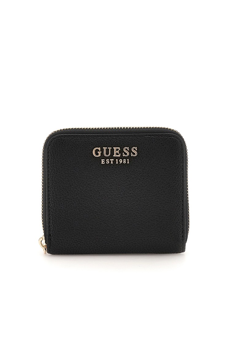 GUESS Laurel manjša denarnica z logotipom Črna - Black 