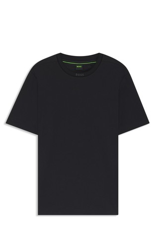 Bombažna majica s kratkimi rokavi in logo ovratnikom