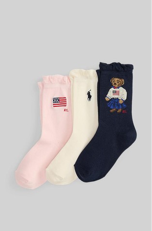 Polo Bear Crew Sock 3-pack