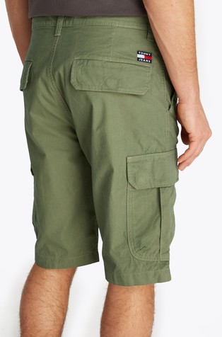 TOMMY HILFIGER Bombažne cargo kratke hlače Zelena - Green 2