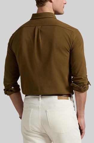 RALPH LAUREN Featherweight Mesh Shirt Nature Brown 2