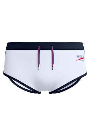 SPEEDO Logo kopalke Bela - White / Blue 6