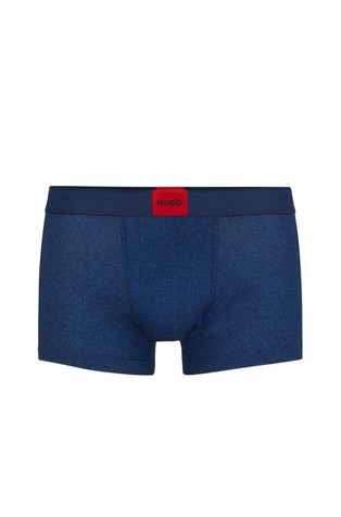 HUGO BOSS Boksarice iz raztegljivega bombaža z logo etiketo Modra - Blue 5
