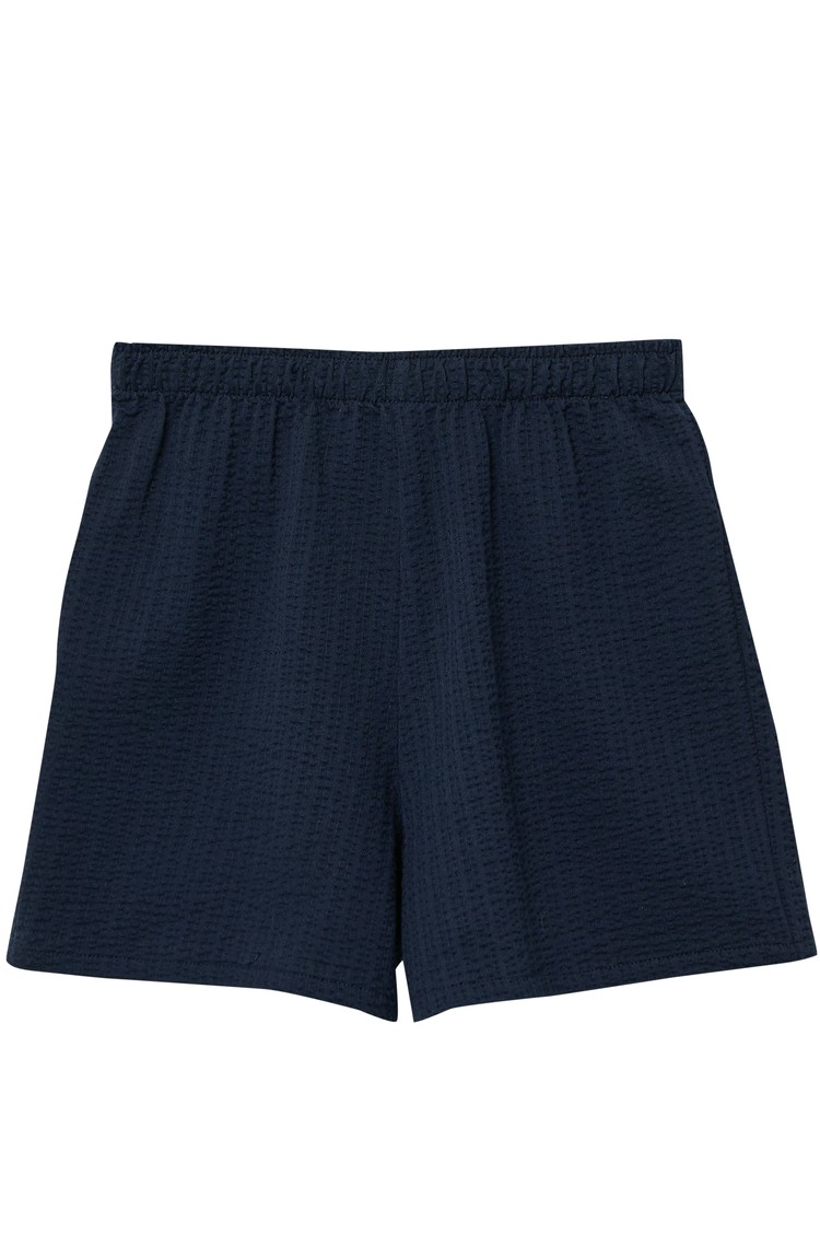 S.OLIVER Structured high-waisted shorts Dark Blue 