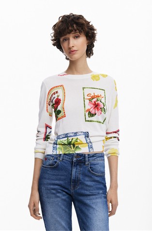 Tropical stamps sweater
