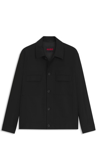 Slim fit srajčna jakna iz volnene mešanice