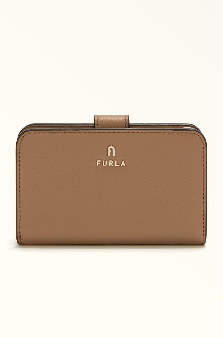 FURLA Kompaktna usnjena denarnica Rjava - Deserto 