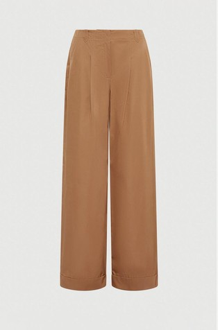 Relaxed fit cotton-blend trousers