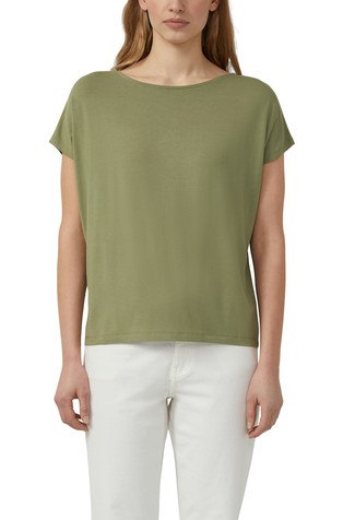 Flowing jersey shirt with dropped shoulders