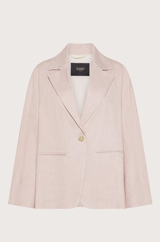 Raven suknjič z enorednim zapenjanjem