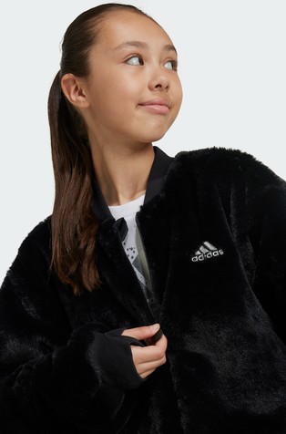 ADIDAS Glam Fur Bomber Jacket Kids Emporium