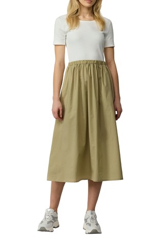 Midi dress in a mix of materials