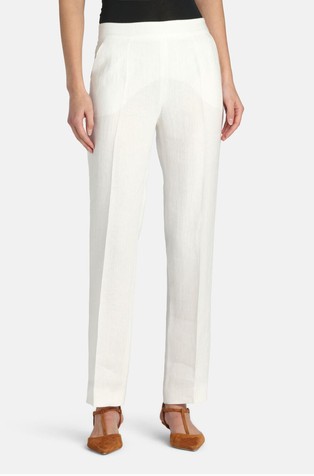 Cigarette fit linen pants