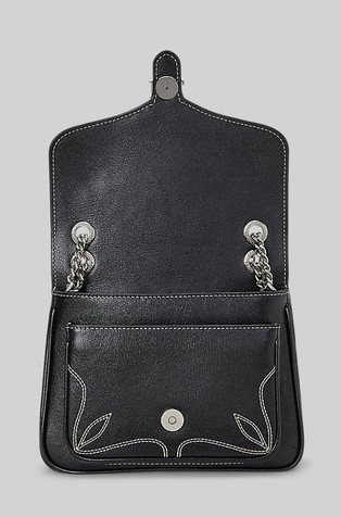 RALPH LAUREN Stitched Small Bradley Convertible Bag Black 4
