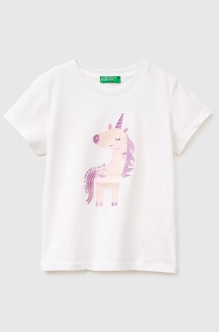 Majica s kratkimi rokavi in bleščečim potiskom