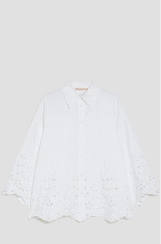 PENNYBLACK Satin shirt with embroideries White 5
