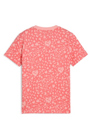 PUMA Vzorčasta majica s kratkimi rokavi Roza - Pink 2
