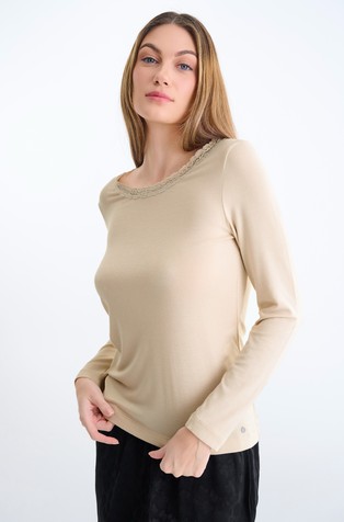 Lace long sleeve pyjama top