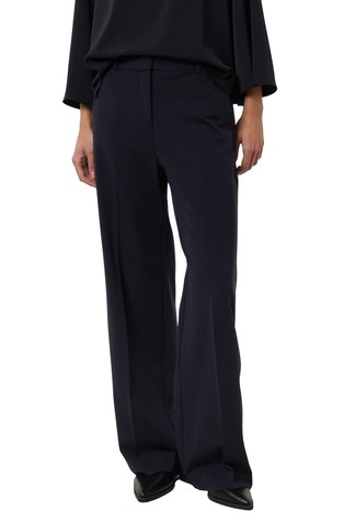 Hlače iz viskozne mešanice s širokimi hlačnicami