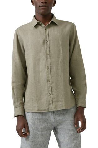 Regular fit shirt made from pure linen